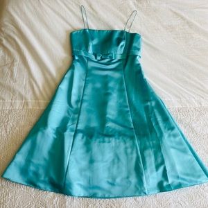 David’s Bridal Pool Blue Bridesmaid Dresses